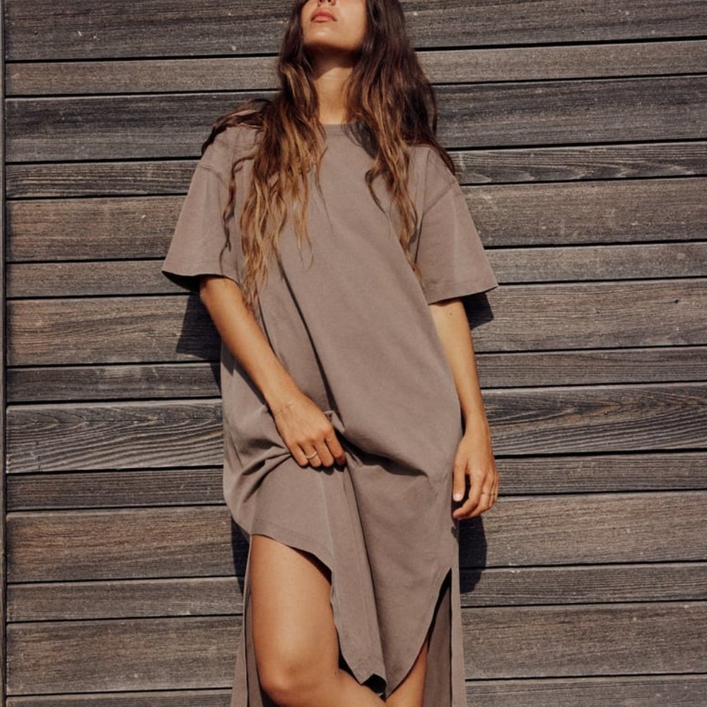 ZARA COTTON MIDI DRESS    XL  NEW